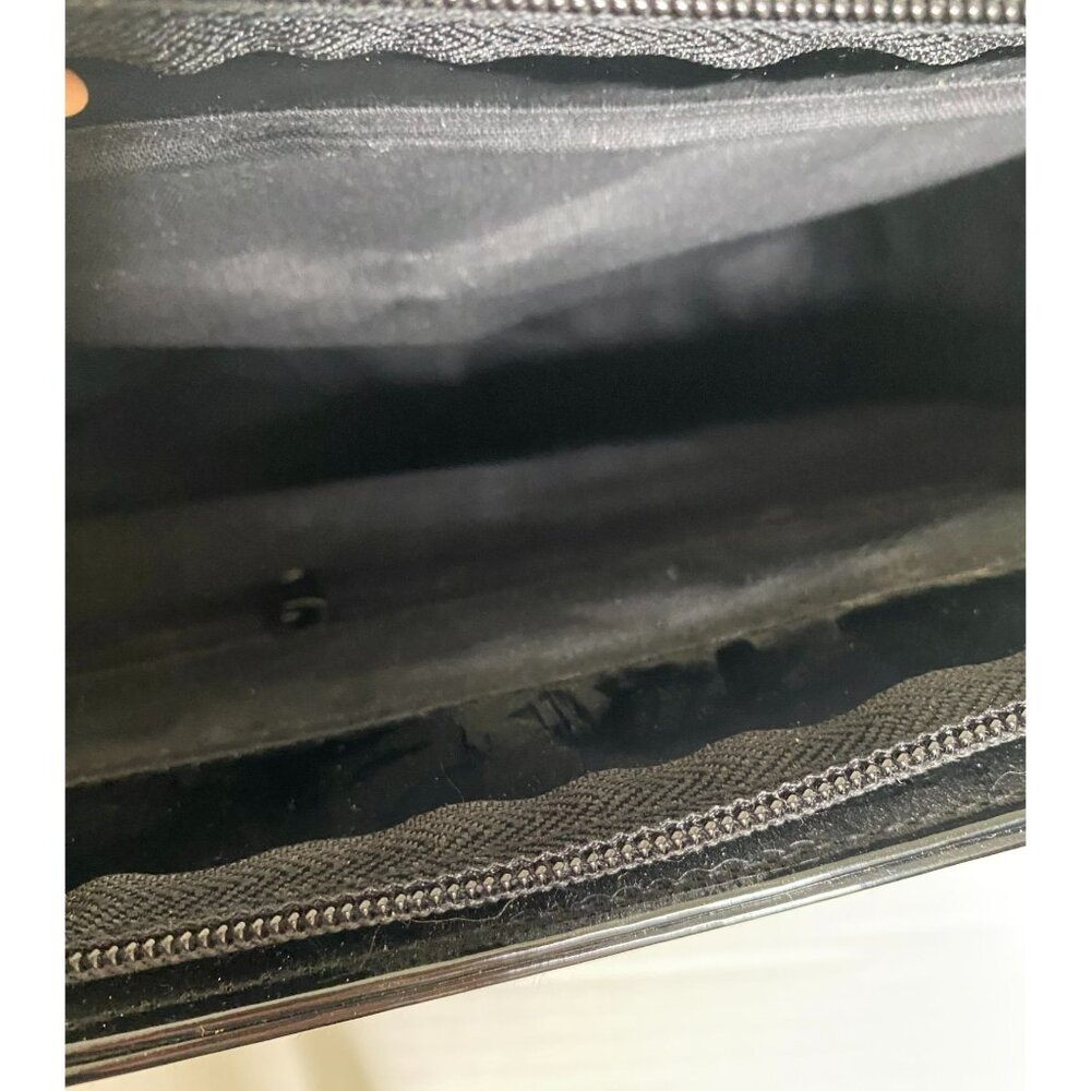 Buena Vista Black Patent Leather Vtg. Structured Shoulder Bag – NWT Sears Retro - Picture 6 of 11